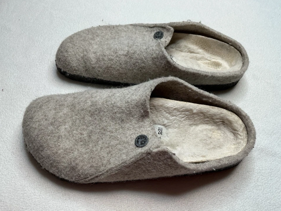 Zueco de mula BIRKENSTOCK para mujer 37 6 Zermatt lana de oveja fieltro toboganes Foto 2 de 4
