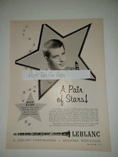 Rolf Kuhn G. Leblanc Corporation Clarinet 1958 8x11 Magazine Ad