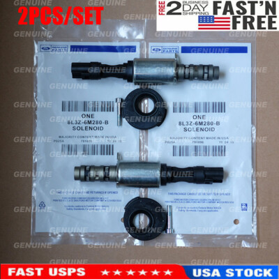 2PC Genuine Ford Solenoid 8L3Z-6M280-B VCT For 04-10 F-150 Expedition 4.6L 5.4L