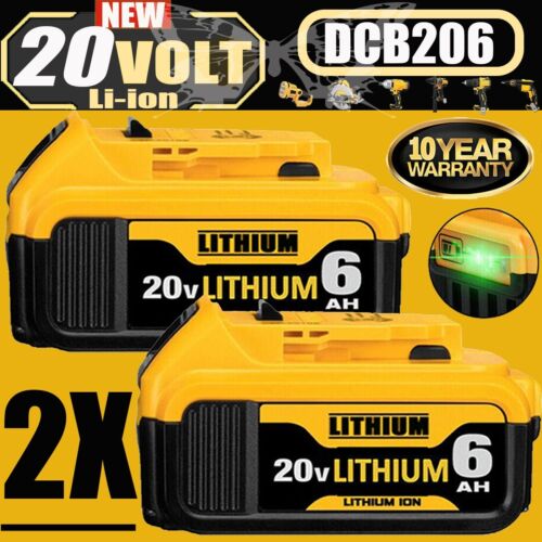 2PACK Replace For Dewalt 20V 20 Volt Max Lithium Ion Battery DCB206-2 DCB206