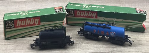 2x Berliner TT Bahn Kesselwagen schwarz 705 3 545-9 + BTTB 5411 Kesselwagen FINA | Condition: Gebraucht