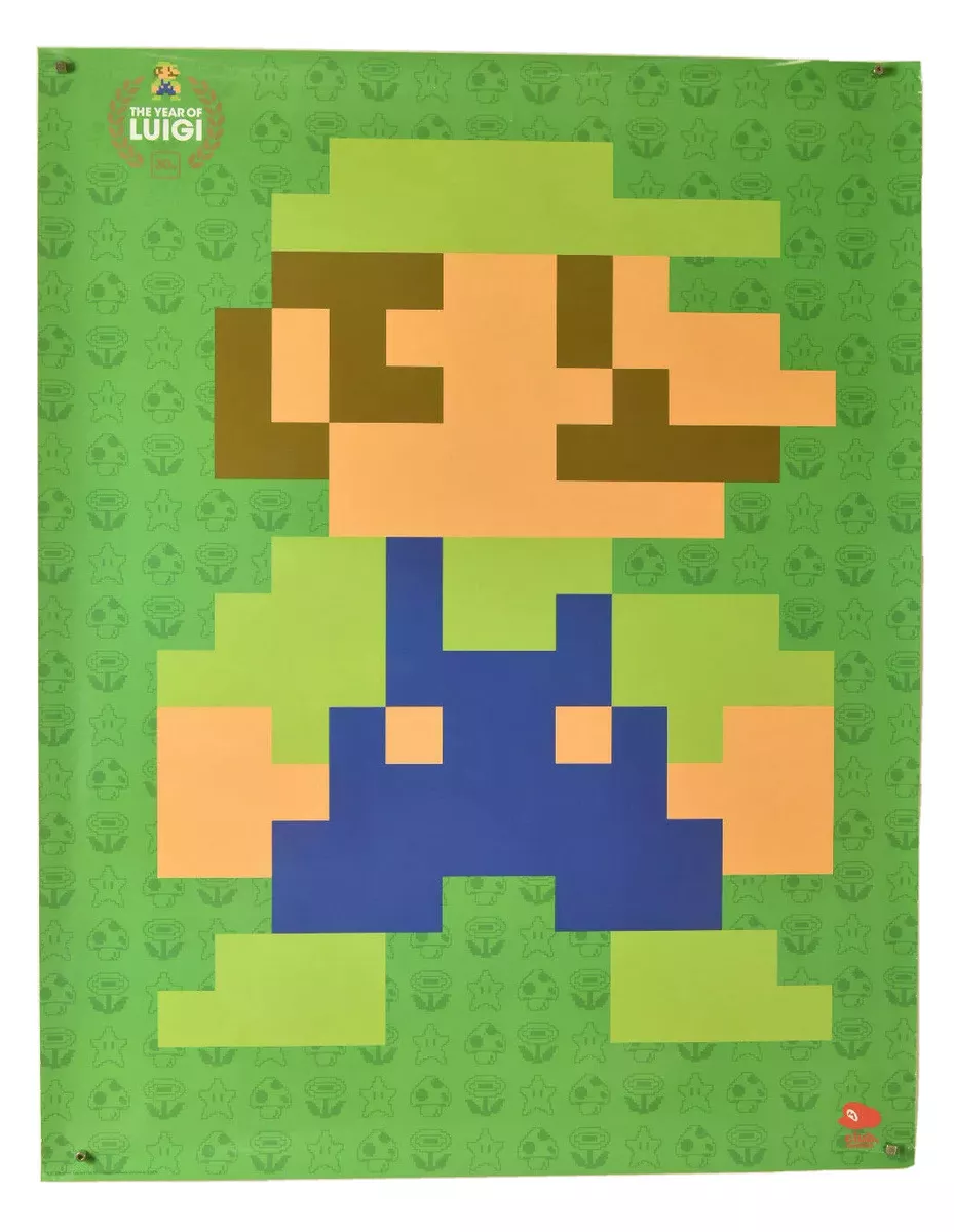 Luigi 30th Anniversary Poster-Club Nintendo-The Year of Luigi-Mario  Brothers | eBay