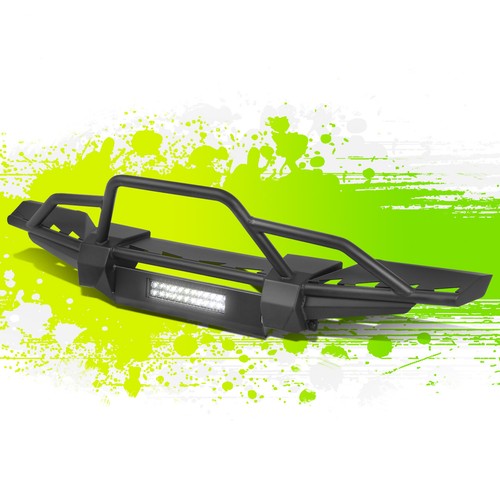 FOR 1819 JEEP WRANGLER JL FRONT LOWER STEEL BUMPER BRUSH GUARD W/ LED