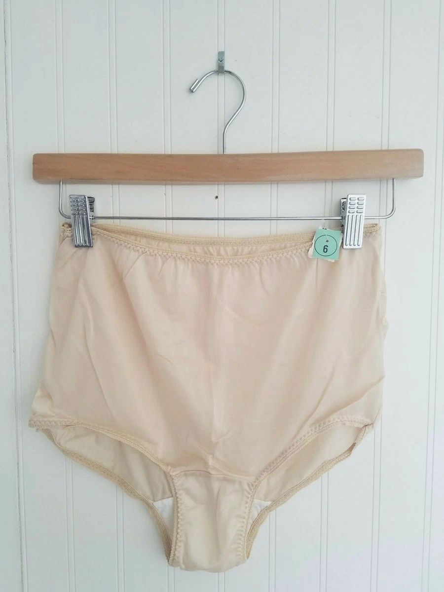 NOS Vintage 1970s Kmart Tan Sheer GRANNY PANTIES BRIEFS Underwear Sz 6 MINT