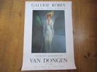 RARE ORIGINAL KEES VAN DONGEN RETROSPECTIVE POSTER 65X45 GALERIE ROBIN 1979