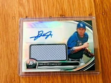 Hak-Ju Lee 2012 Bowman Platinum Jersey Relic Auto Autograph Rays