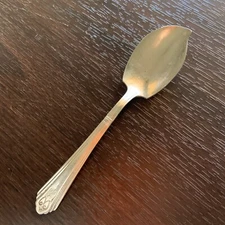 Vintage Festive JELLY SPOON Silverplate Silverware 6.25in teaspoon