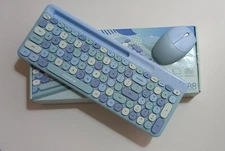 Teclado y mouse inalámbrico fashion color marca, chocolate key cap , Fopett 88 