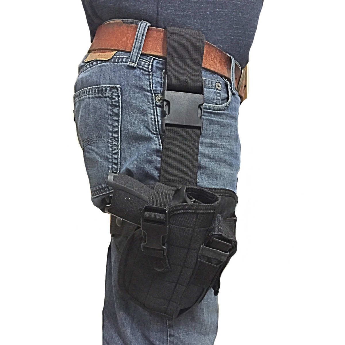 Black Tactical Leg Holster Fits Smith & Wesson M&p Sigma 9mm