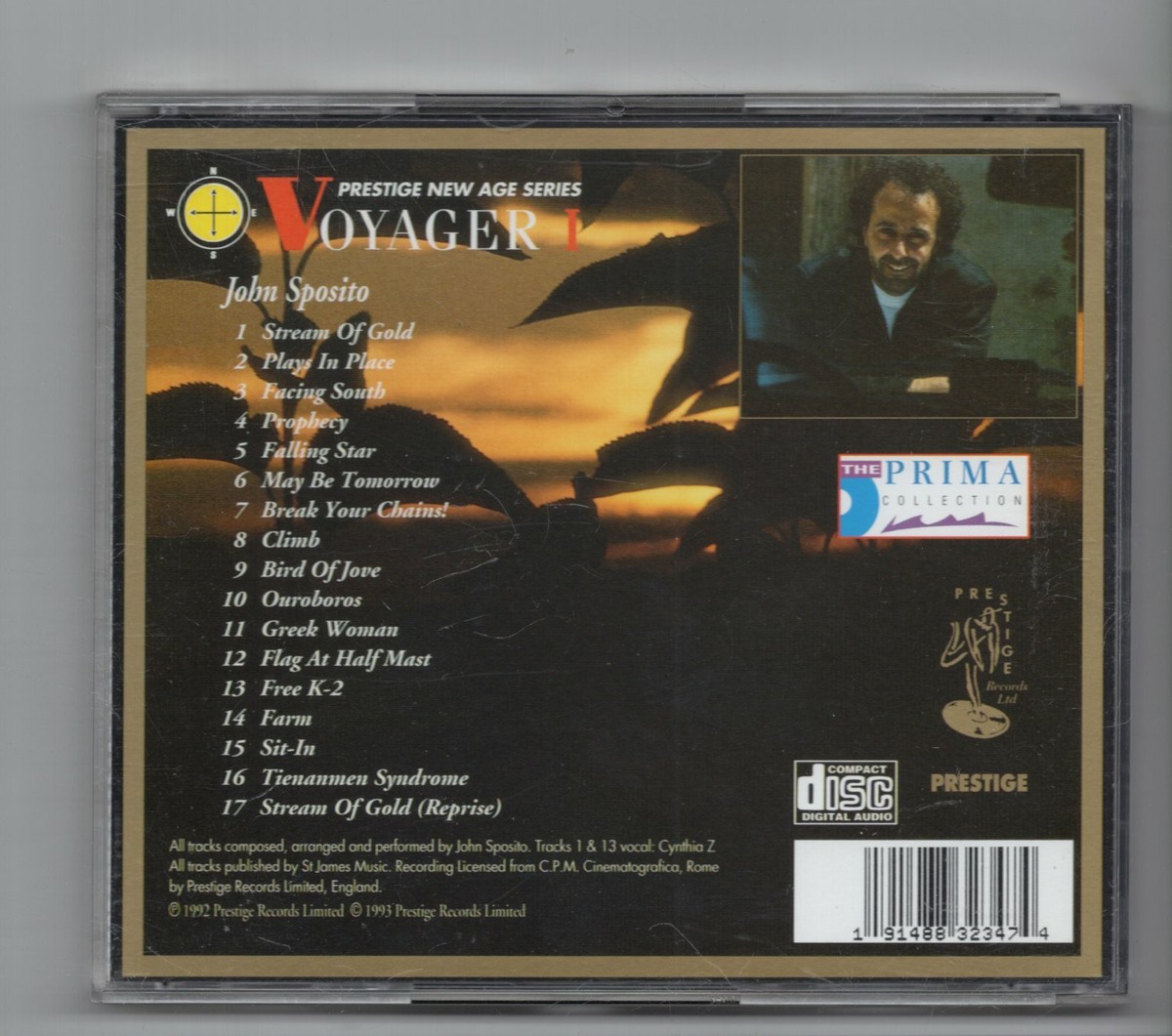 JO165) Voyager 1: John Sposito, The Prima Collection 17 tracks