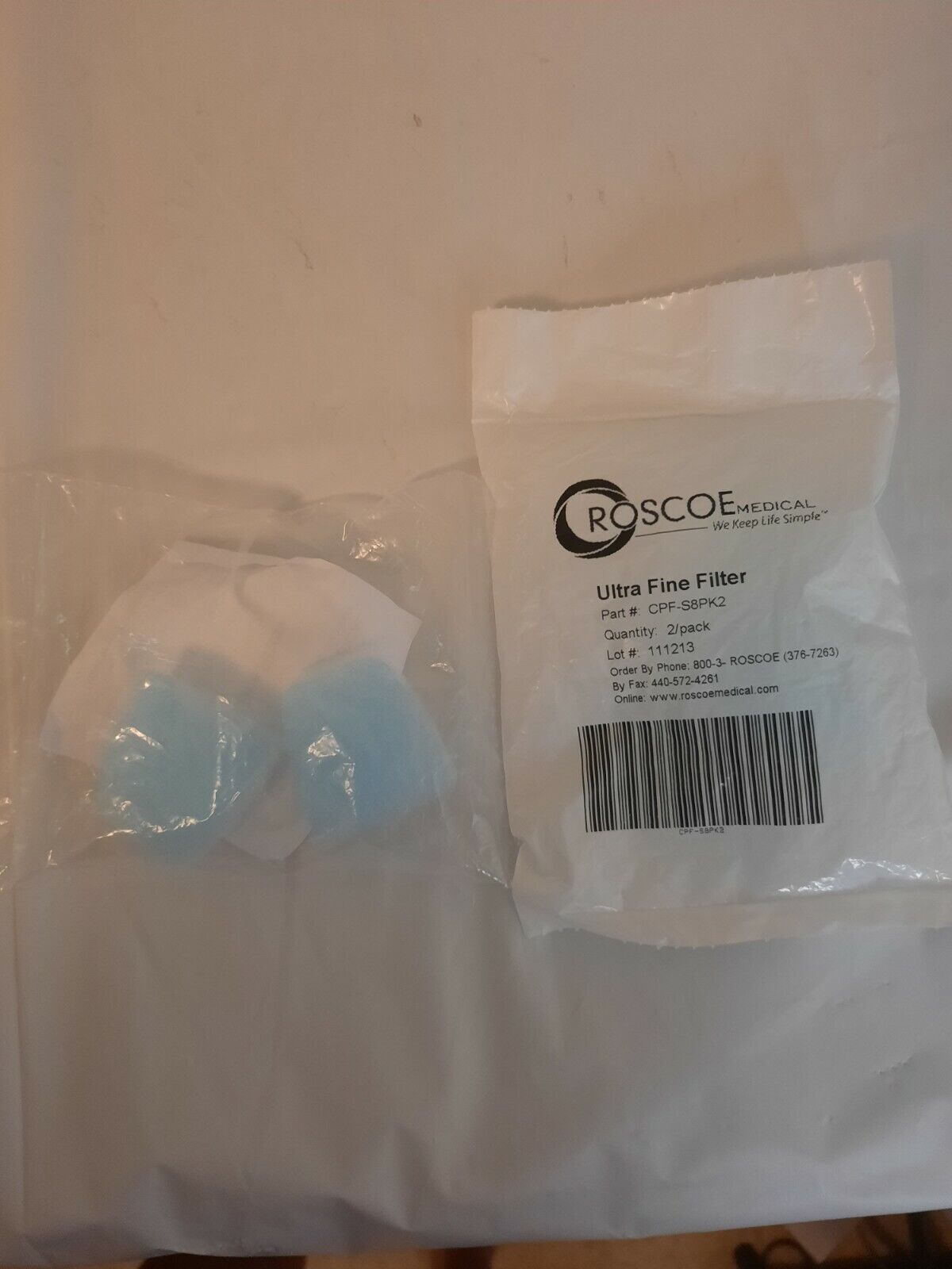 Ultra Fine Cpap Filter Cpf-S8PK 2 pack (Lot of 2)