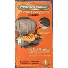 ELECTRIC GRILL NON-STICK SURFACE COMPACT DURABLE Proctor Silex 2518P