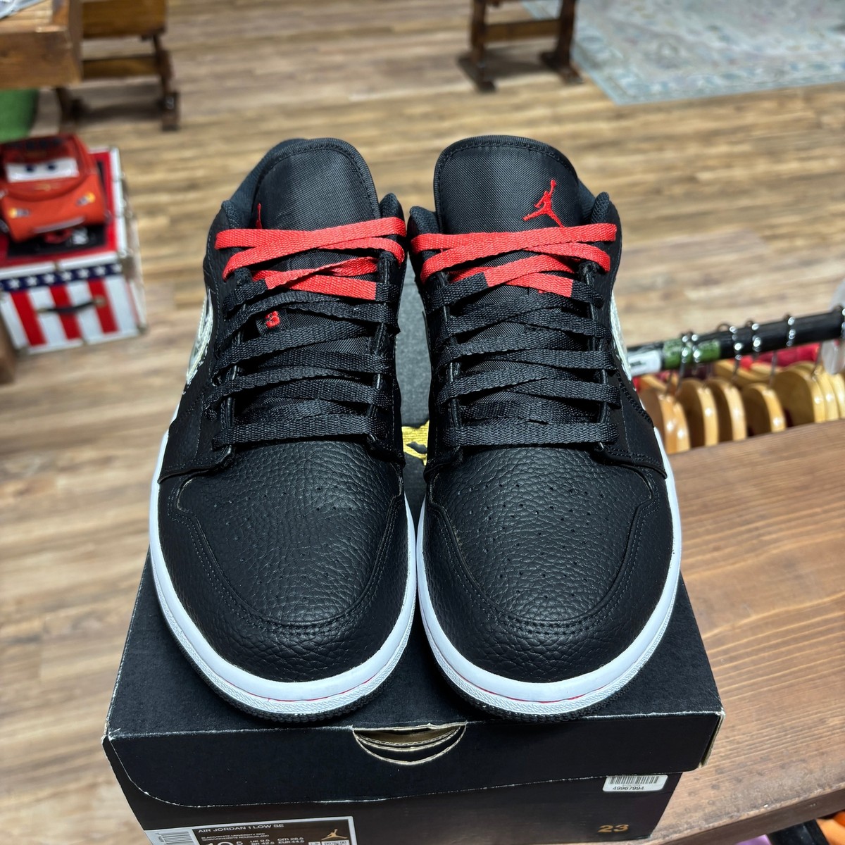 Air Jordan 1 Low ブラック/ライム US10 Jordan 1 Low 'Brushtroke Swoosh Black' Size 10.5 | eBay