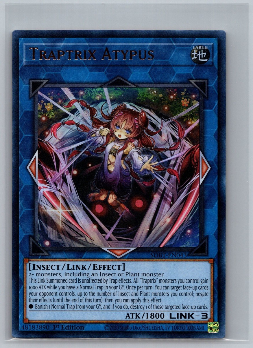 yugioh traptrix cards RA05-EN104U Sera  Ultra Rare Link Traptrix monsterThis Link Summoned card is unaffected by Trap effects. STRUCTURE DECK: BEWARE OF TRAPTRIX