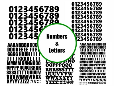 90 Zahlen 50 Buchstaben Vinyl Aufkleber selbstklebend Karten basteln Sammelalbum