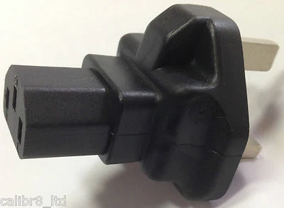 CALIBR8 LTD IEC Socket to 13A Plug Adapter for PAT Testing Leads