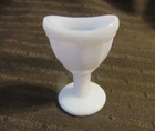 Vintage Eye Bath Wash Cup White Milk Glass w/Paneled Sides