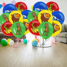 TUNG SAJAR BRAINROT PARTY SUPPLIES BIRTHDAY DECORATION BALLOON TABLEWARE SWIRL