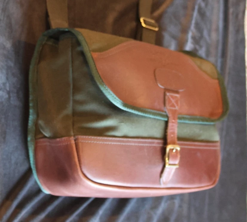 Bolso Mensajero Orvis Cuero Lona Usado en Excelente Condición Foto 4 de 4