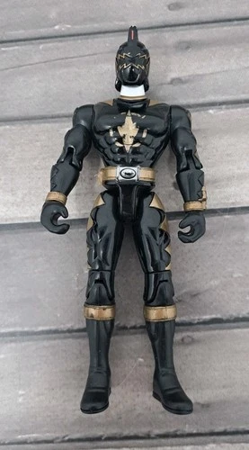Power Rangers Dino Thunder BLACK TALKING RANGER 6" Action Figure 2004 Bandai VTG