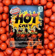 Hot Cinnamon Gum 4 LBs Dubble Bubble 1" Bulk Vending Gumballs