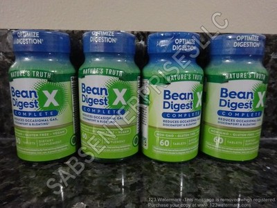 240 Nature's Truth Bean Digest X Complex Complete Tablets (4 bottles of 60) NEW