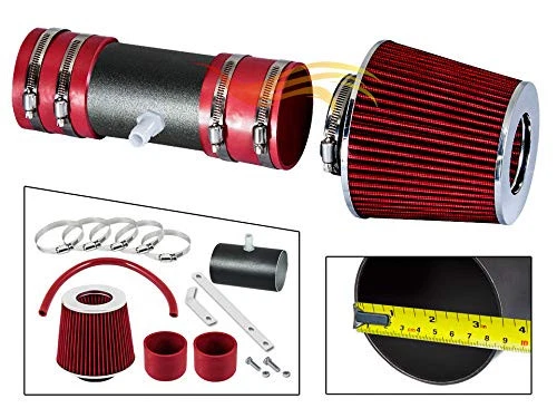 Kit de admisión de aire BCP RW ROJO para 07-11 Acadia/Enclave/Traverse/Outlook 3,6 L + Filtro Foto 3 de 4
