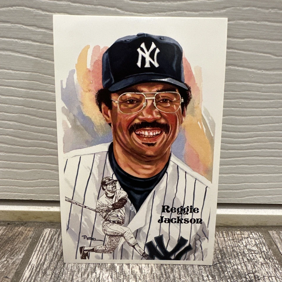 1994 Perez Steele Hall of Fame Art Postcard Twelfth Series Reggie Jackson  - Image 3 of 4