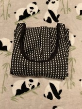 Forever 21 Juniors Small Black White Checked Sleeveless Babydoll Mini Dress VTG