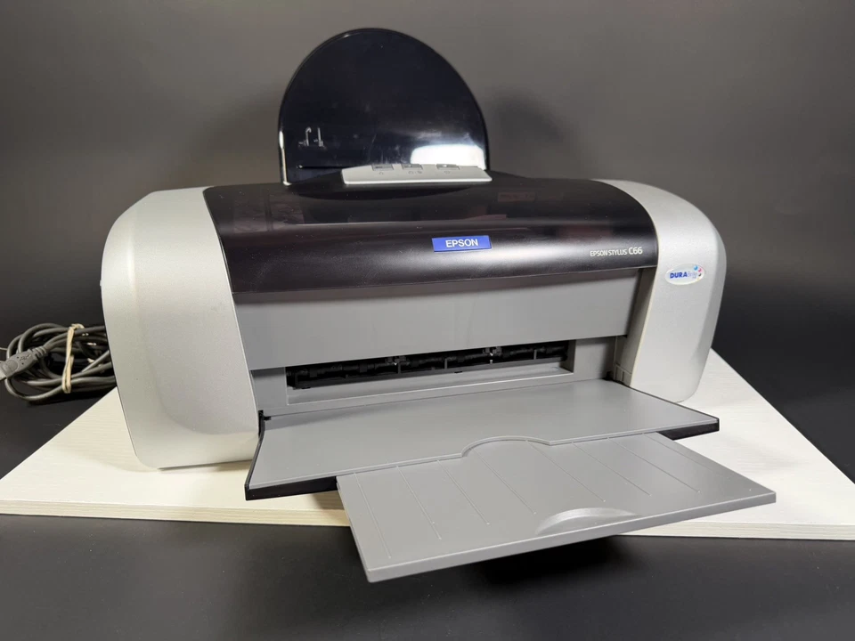 Epson Stylus C66 B241B Color Printer 5760 x 1440 17 ppm - Photo Paper & Manuals - Image 2 of 4