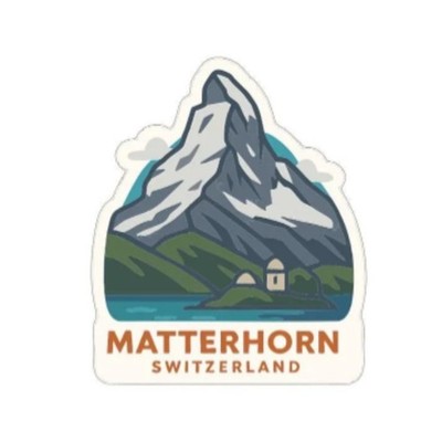 Matterhorn Switzerland Iron On Heat Transfer Vinyl HTV Die-Cut Symbolic Landmark