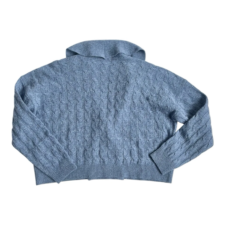 Suéter cárdigan tejido lana/cachemira azul para mujer Emporio Armani (talla XL) Foto 2 de 4