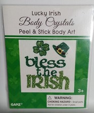 GANZ Lucky Irish Body Crystals Peel Stick Body Art - Bless The Irish