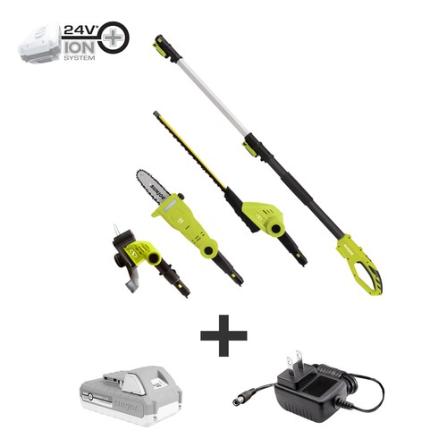 GTS4002C Sun Joe Cordless Lawn Care System |Hedge Trimmer-Pole Saw-Grass Trimmer