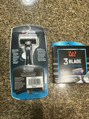 Walgreen s 3 Blade - 1 Razor Handle W/ 1 Cartridge And Refill Pack of 8 Mach3