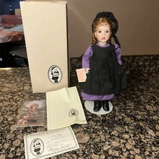 1991 Wendy Lawton Frolic Amish Hannah Porcelain Doll Cherish Customs NIB Signed