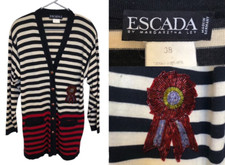 Vintage ESCADA by Margaretha Ley Wool Cardigan Size 38 Made in Germany Flaw