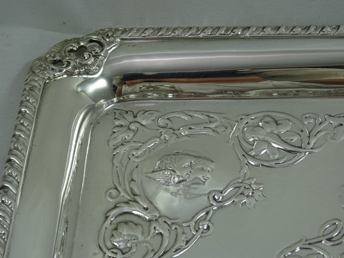 STUNNING `REYNOLDS ANGELS` st silver VICTORIAN DRESSING TABLE TRAY, 1899, 503gm - Picture 3 of 5