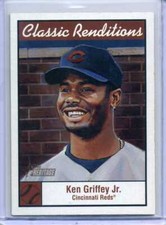 KEN GRIFFEY JR 2001 Topps Heritage CLASSIC RENDITIONS #10 - REDS