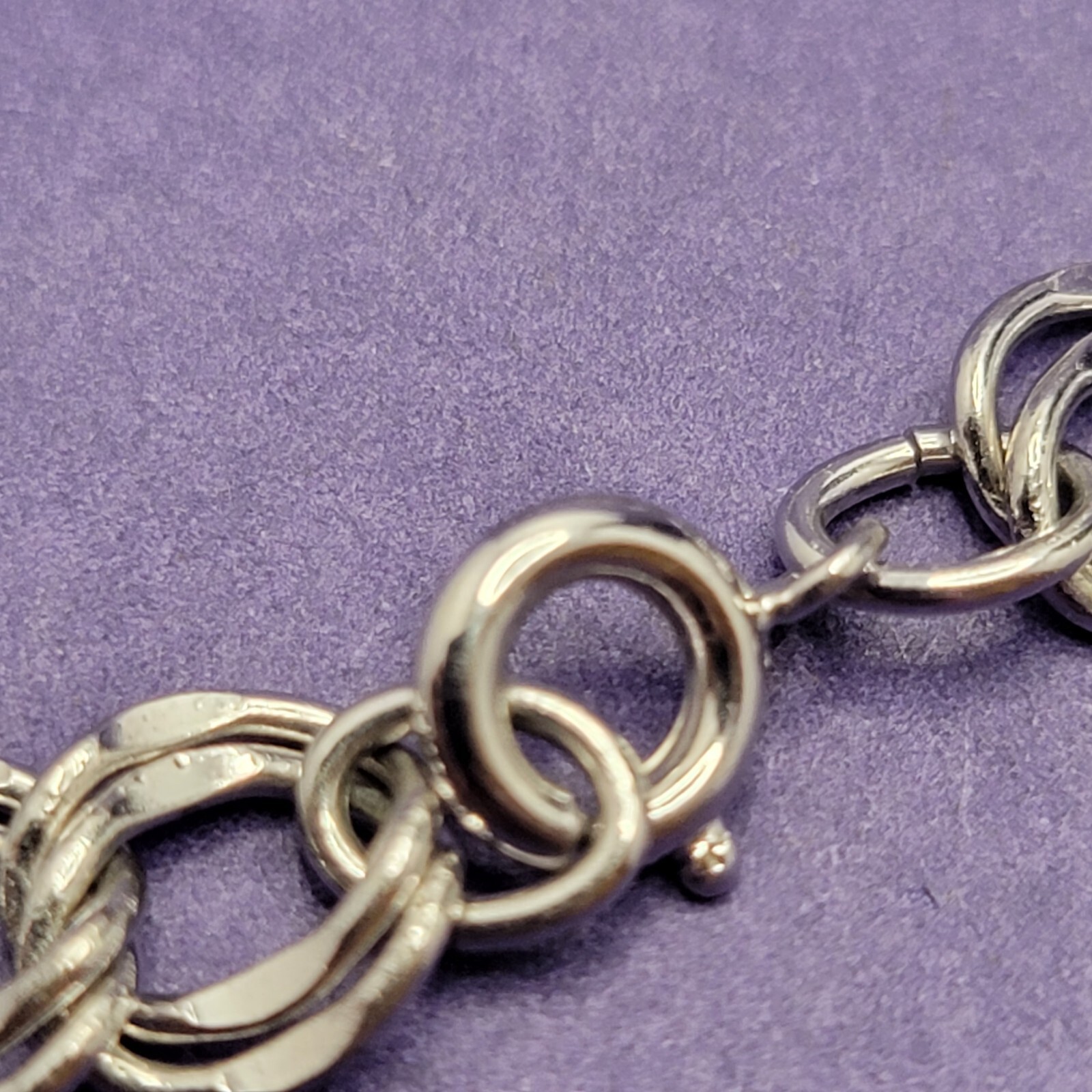 Double Chain Silver Tone Bracelet - image 3