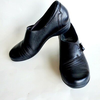 Dansko Franny Black Leather Wedge Loafers Womens Shoes Size 37 US 6.5-7 Dansko Franny Women main image 2