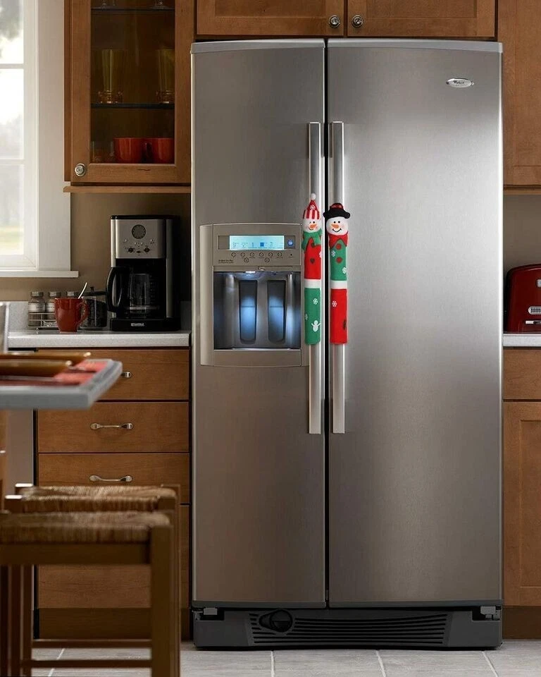 Refrigerator Handle Covers Christmas Decorations for Kitchen Appliance Oven Door - Image 3 of 3
