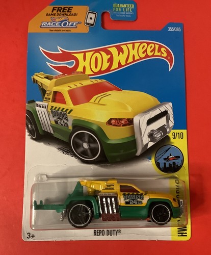 2015 hot wheels city Works repo duty green and yellow 9/10 - 第 1/5 張圖片