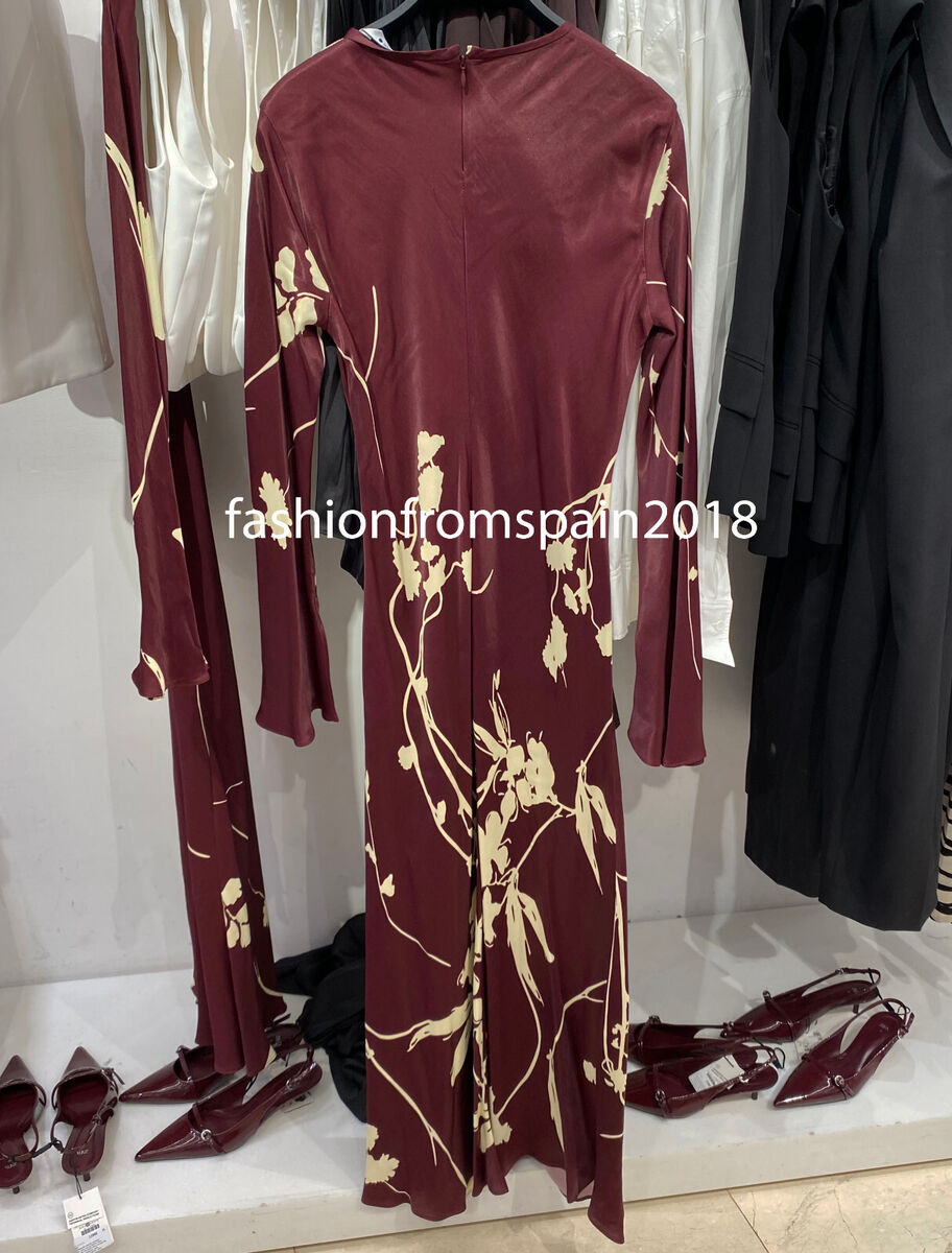 ZARA NEW WOMAN MIDI FLORAL ZW COLLECTION PRINT DRESS ZARA NEW WOMAN MIDI FLORAL ZW COLLECTION PRINT DRESS