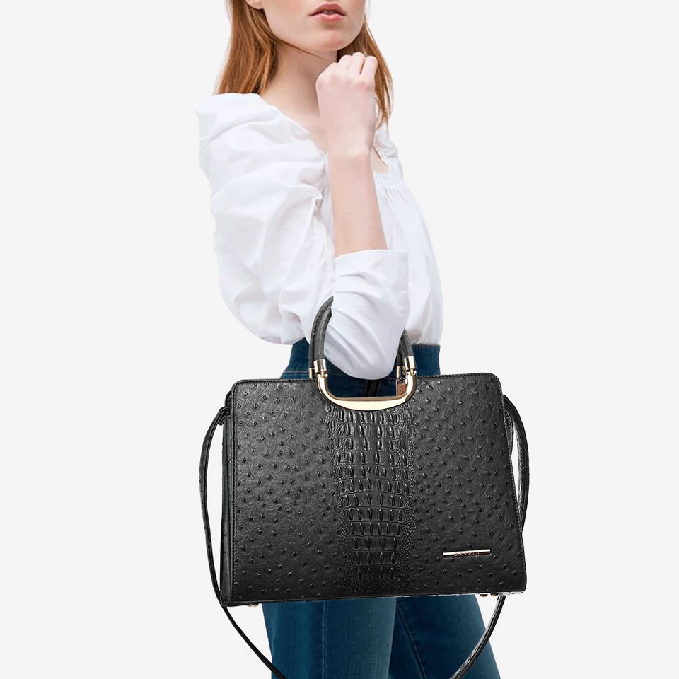 Женские классические сумки верхняя ручка наплечная сумка работа сумочка сумка с бумажник - Изображение 3 из 4