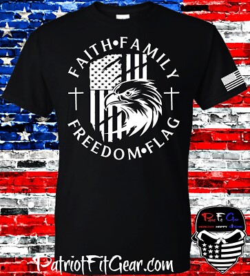 t-shirt, Faith Family Freedom Flag, Eagle, We The People, DTOM, 1A,Custom Hoodie