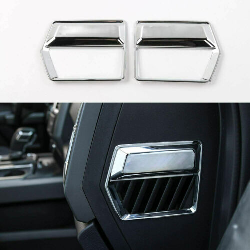 Side Air Conditioner Vent Outlet Decor Cover Trim for Ford F150 2015-2017 Chrome - Imagen 3 de 9