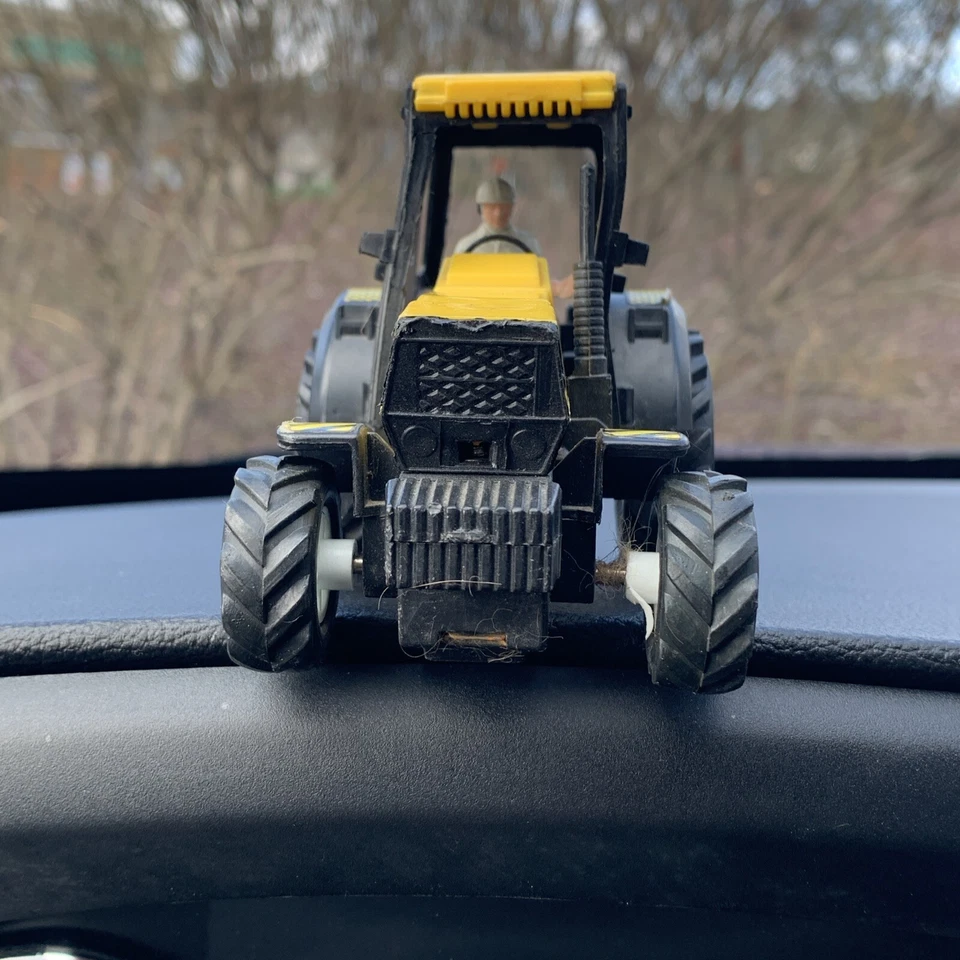 Vintage New Ray RZ-1 Push Yellow Tractor 5" - Image 2 of 4