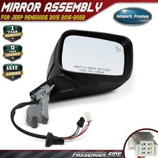 Right Power Mirror Manual Fold Heated Wblind Spot For Jeep Renegade Bu Bv 15-22