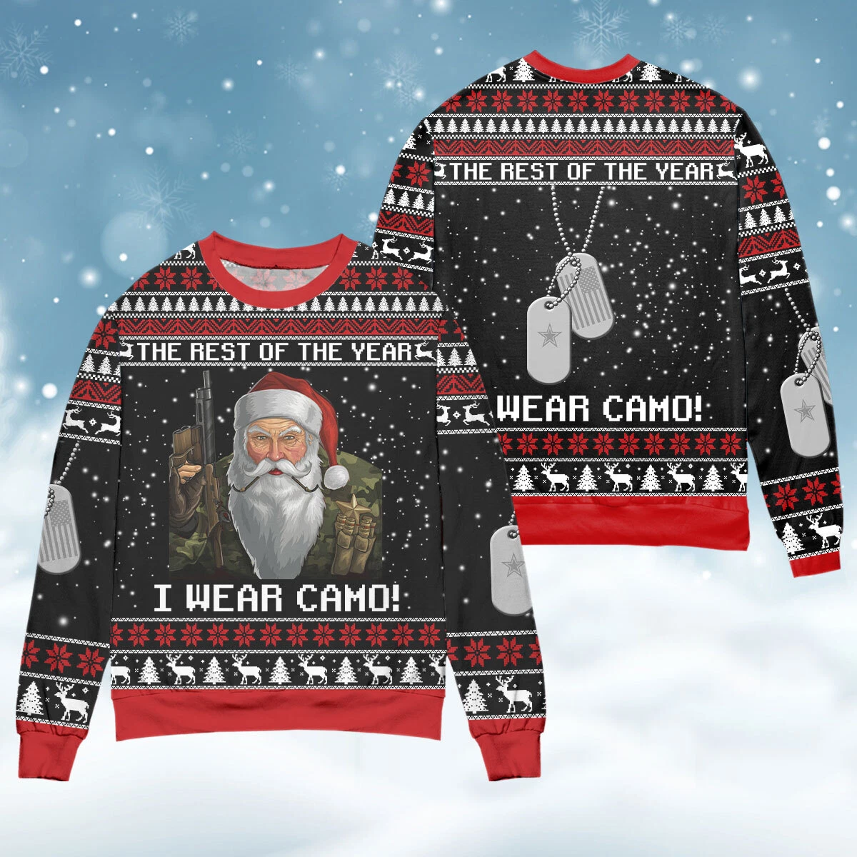 Camo santa sweatshirt sale